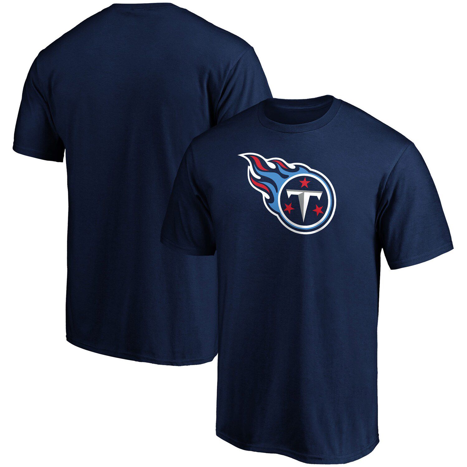 Nike Navy Tennessee Titans Wordmark Logo Tri-Blend T-Shirt