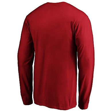 Men's Fanatics Scarlet San Francisco 49ers Primary Logo Long Sleeve T-Shirt