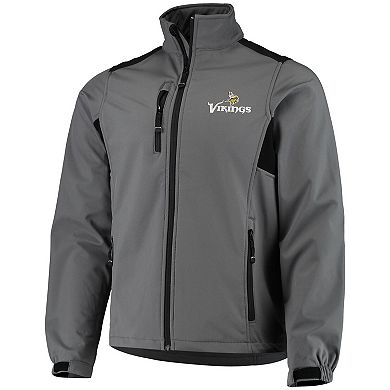 Men's Dunbrooke Charcoal Minnesota Vikings Circle Softshell Fleece Full-Zip Jacket