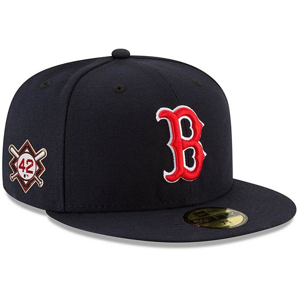 Men's New Era Navy Boston Red Sox Jackie Robinson Day Sidepatch 59FIFTY ...