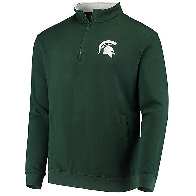 Men's Colosseum Green Michigan State Spartans Tortugas Logo Quarter-Zip Jacket