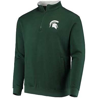 Men's Colosseum Green Michigan State Spartans Tortugas Logo Quarter-Zip Jacket