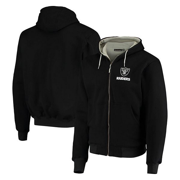 Men's Dunbrooke Black Las Vegas Raiders Craftsman Thermal-Lined Full ...