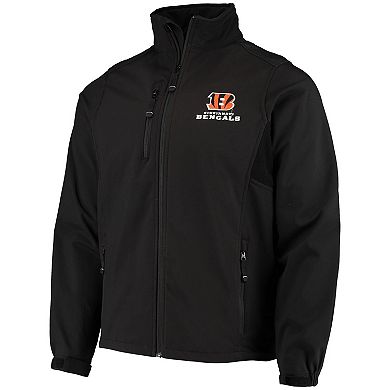 Men's Dunbrooke Black Cincinnati Bengals Circle Softshell Fleece Full-Zip Jacket