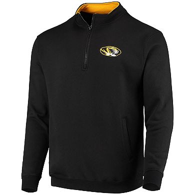 Men's Colosseum Black Missouri Tigers Tortugas Logo Quarter-Zip Jacket