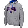 Men's Colosseum Heathered Gray Boise State Broncos Arch & Logo 2.0 Pullover Hoodie