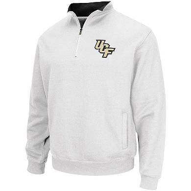 Men's Colosseum White UCF Knights Tortugas Logo Quarter-Zip Pullover Jacket