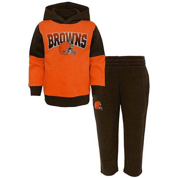 Toddler Brown Cleveland Browns Team Logo Pullover Hoodie