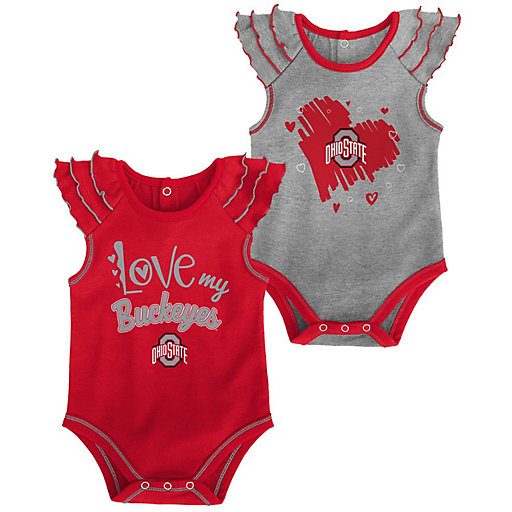 Outerstuff NCAA Ohio State Long Sleeve Infant Bodysuits 2-Pack