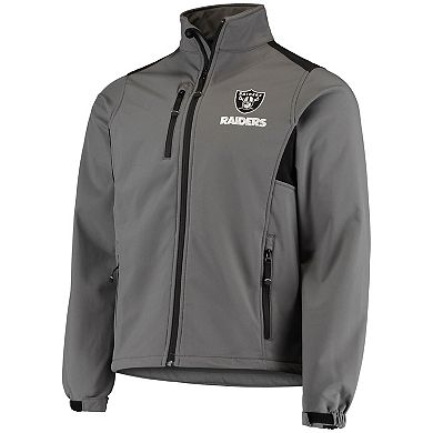 Men's Dunbrooke Charcoal Las Vegas Raiders Circle Softshell Fleece Full-Zip Jacket