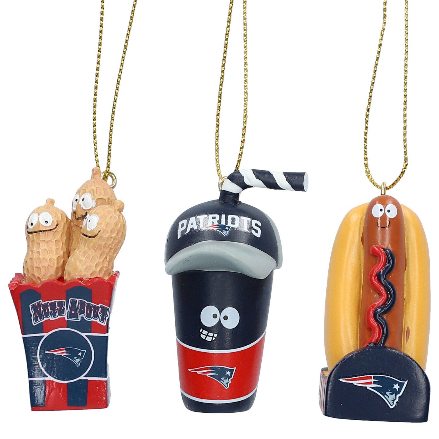 Image for Unbranded New England Patriots Snack Pack Ornament Set at Kohl's.
