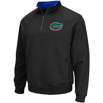 Men's Colosseum Black Florida Gators Tortugas Logo Quarter-Zip Pullover Jacket