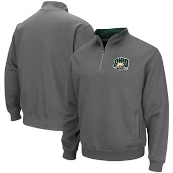 Men's Colosseum Charcoal Ohio Bobcats Tortugas Logo Quarter-Zip Jacket