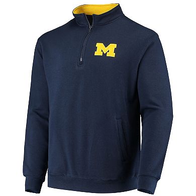 Men's Colosseum Navy Michigan Wolverines Tortugas Logo Quarter-Zip Jacket