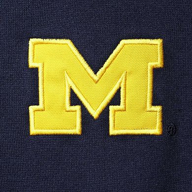 Men's Colosseum Navy Michigan Wolverines Tortugas Logo Quarter-Zip Jacket