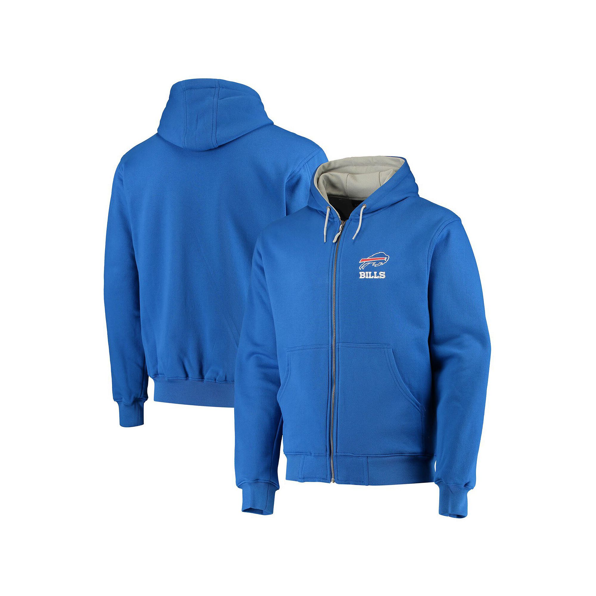 Mens Dunbrooke Royal Buffalo Bills Craftsman Thermal-Lined Full-Zip Hoodie