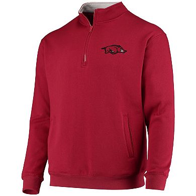 Men's Colosseum Cardinal Arkansas Razorbacks Tortugas Logo Quarter-Zip Jacket