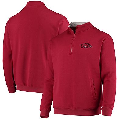 Men's Colosseum Cardinal Arkansas Razorbacks Tortugas Logo Quarter-Zip Jacket