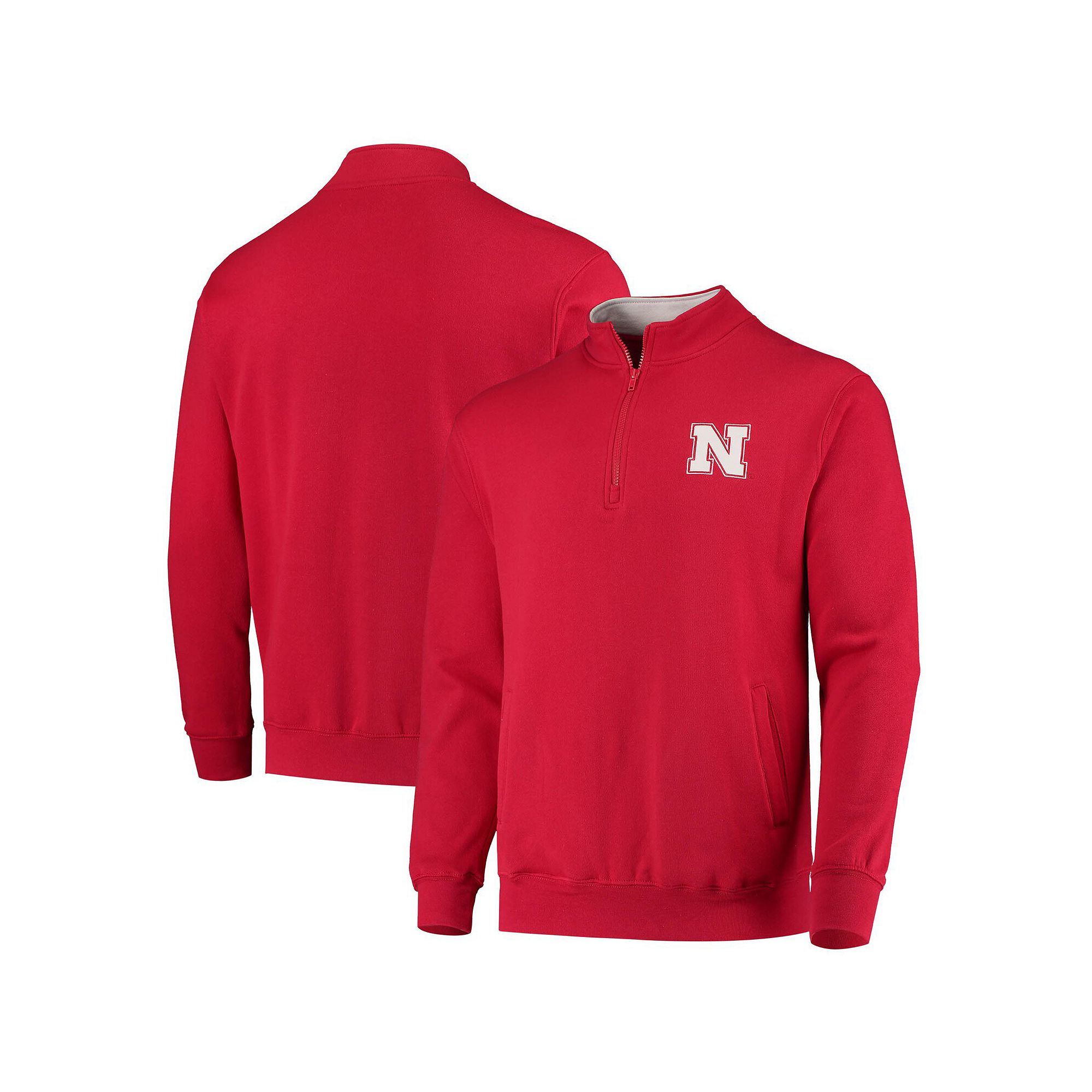 Mens Colosseum Scarlet Nebraska Huskers Tortugas Logo Quarter-Zip Jacket, 