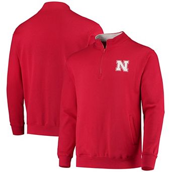 Men's Colosseum Scarlet Nebraska Huskers Tortugas Logo Quarter-Zip Jacket
