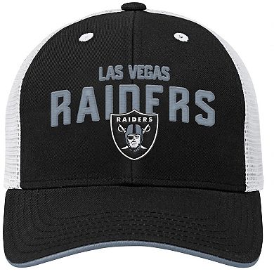 Youth Black Las Vegas Raiders Core Lockup Snapback Hat