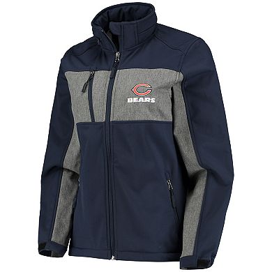 Women's Dunbrooke Navy Chicago Bears Zephyr Softshell Full-Zip Jacket