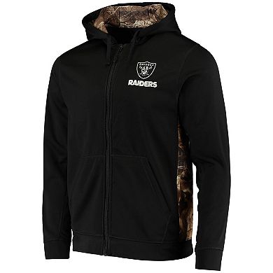 Men's Dunbrooke Black/Realtree Camo Las Vegas Raiders Decoy Tech Fleece Full-Zip Hoodie