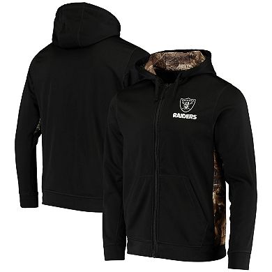 Men's Dunbrooke Black/Realtree Camo Las Vegas Raiders Decoy Tech Fleece Full-Zip Hoodie