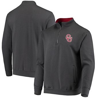 Men's Colosseum Charcoal Oklahoma Sooners Tortugas Logo Quarter-Zip Pullover Jacket