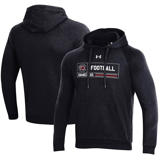 Men's Under Armour Black South Carolina Gamecocks Football Sideline Raglan Pullover  Hoodie