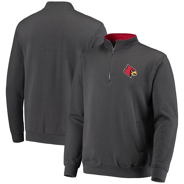 Men's Colosseum Black Louisville Cardinals Tortugas Logo Quarter-Zip Jacket Size: Small