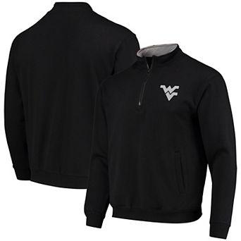 Men's Colosseum Black West Virginia Mountaineers Tortugas Logo Quarter-Zip Jacket