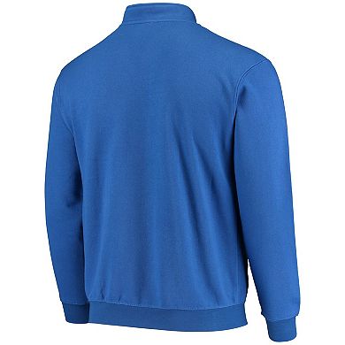 Men's Colosseum Royal Kansas Jayhawks Tortugas Logo Quarter-Zip Jacket