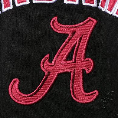 Women's Colosseum Black Alabama Crimson Tide Loud and Proud Pullover Hoodie