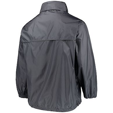 Men's Dunbrooke Graphite Buffalo Bills Circle Sportsman Waterproof Packable Lightweight Full-Zip Jacket
