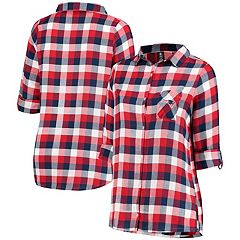 Women's Concepts Sport Navy/Gray Dallas Cowboys Accolade Flannel Long  Sleeve Button-Up Nightshirt