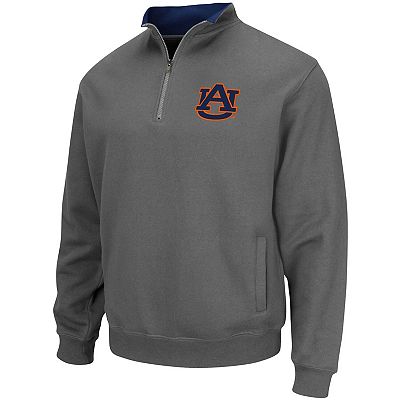 Men's Colosseum Charcoal Auburn Tigers Tortugas Logo Quarter-Zip