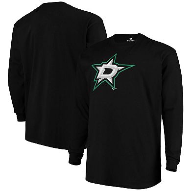 Men's Fanatics Branded Black Dallas Stars Big & Tall Team Primary Long Sleeve T-Shirt