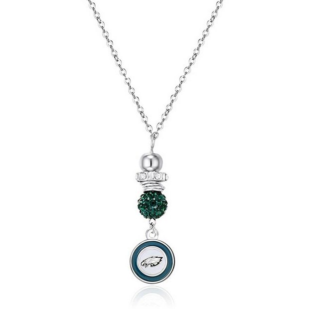 True Fans Philadelphia Eagles Diamond Accent Football Necklace in Sterling  Silver