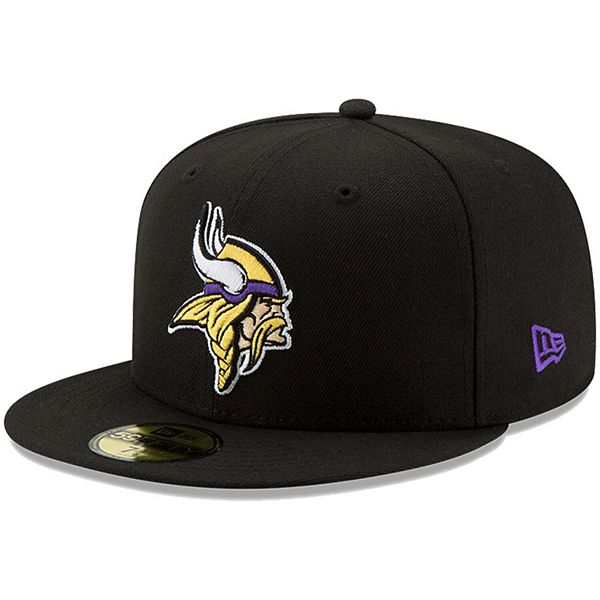 Men's New Era Black Minnesota Vikings Team Basic 59FIFTY Fitted Hat