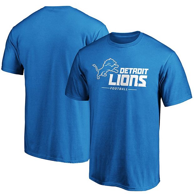 Men's Fanatics Branded Blue Detroit Lions Team Lockup Logo T-Shirt