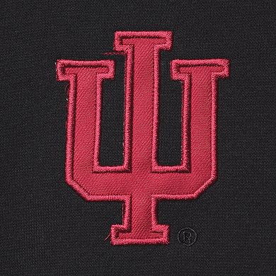 Men's Colosseum Black Indiana Hoosiers Tortugas Logo Quarter-Zip Jacket