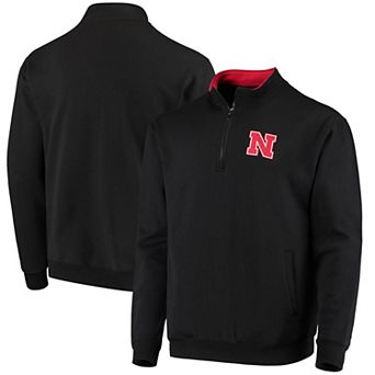 Men's Colosseum Black Nebraska Huskers Tortugas Logo Quarter-Zip Jacket