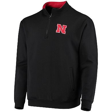 Men's Colosseum Black Nebraska Huskers Tortugas Logo Quarter-Zip Jacket