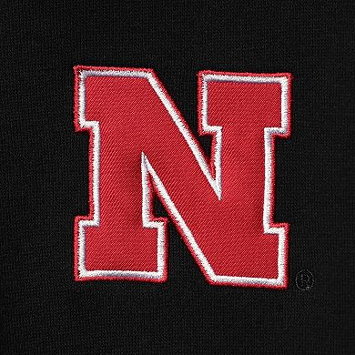 Men's Colosseum Black Nebraska Huskers Tortugas Logo Quarter-Zip Jacket