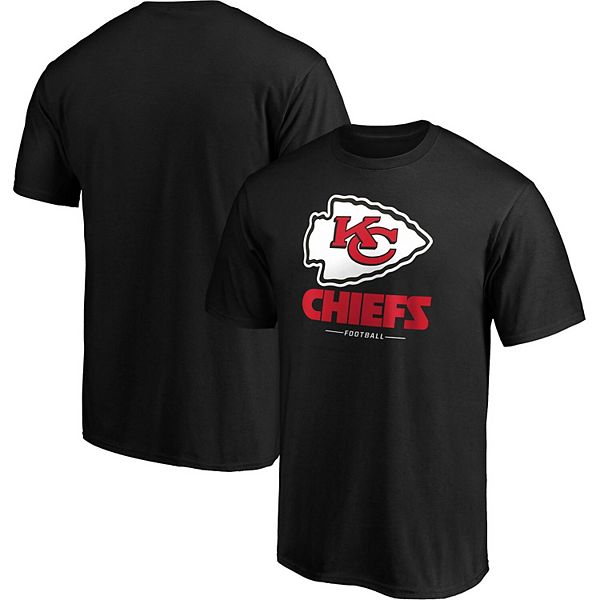 Men's Fanatics Branded Black Kansas City Chiefs Team Lockup Logo T-Shirt