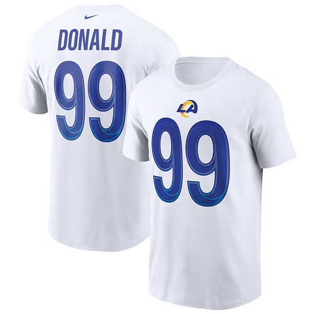 Men's Nike Aaron Donald White Los Angeles Rams Name & Number T-Shirt