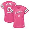 Girls Youth Drew Brees Pink New Orleans Saints Fashion Fan Gear V-Neck T-Shirt