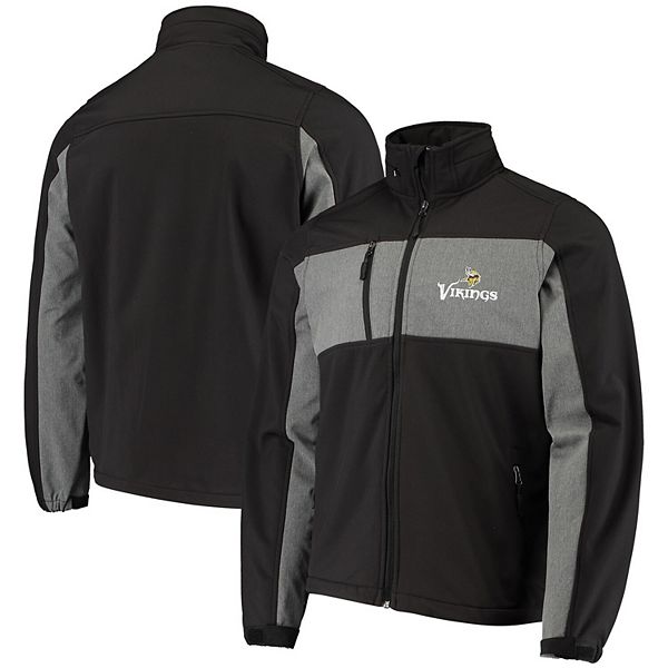 Men S Dunbrooke Black Minnesota Vikings Circle Zephyr Softshell Full Zip Jacket