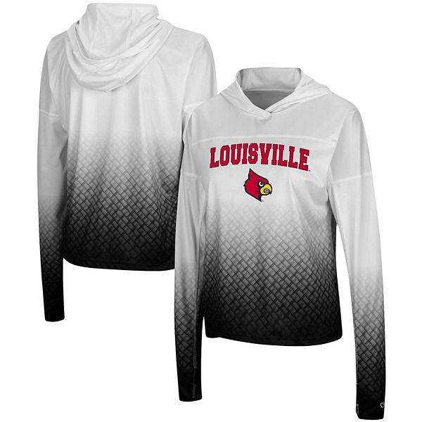Louisville Cardinals Womens Grey Cozy Tunic Hooded Sweatshirt